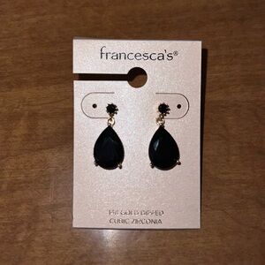 Francesca’s Black and Gold Earrings